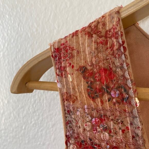 Sundance Floral Glory Dress Sequins Sleeveless Midi Drop Waist Women Large NWT - Picture 5 of 14